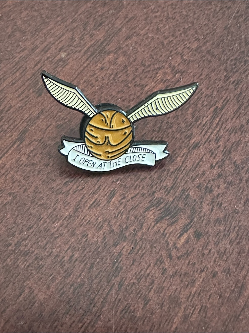 Harry Potter Hogwarts Golden Snitch Enamel Lapel Pin NWOT